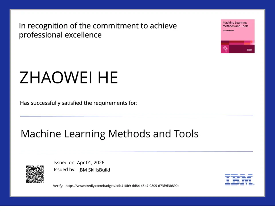 Machine Learning Methods and Tools